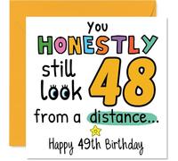 49th Birthday Cards for Women and Men, From a Distance