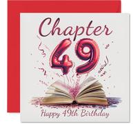 49th Birthday Cards for Men Women - Start of Another Chapter - Happy Birthday Card for 49 Year Old Man Woman Sister Wife Cousin Dad, 145mm Bday Greeting Cards