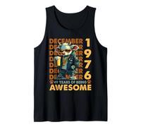 49th Birthday Cow Legends December 1976 49 Years Old Mens Tank Top