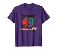 49th Birthday Gift: Epic Fails and Wins Celebration T-Shirt, Men, Purple, M