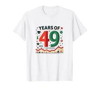 49th Birthday Gift: Epic Fails and Wins Celebration T-Shirt, Men, White, L