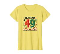 49th Birthday Gift: Epic Fails and Wins Celebration T-Shirt, Women, Lemon, XXL