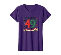 49th Birthday Gift: Epic Fails and Wins Celebration T-Shirt, Women, Purple, XXL