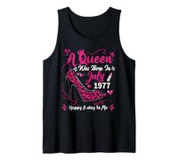 49th Birthday High Heel A Queen was Born in July 1977 Tank Top