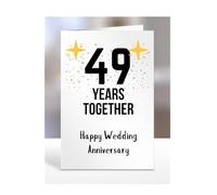 49th Wedding Aniversary Card, Forty-ninth Anniversary Card, 49 years Happy Wedding Anniversary Card for a special couple, Years Together, A5-346_49
