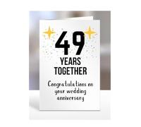 49th Wedding Anniversary Card, Forty-ninth Anniversary Card, 49 years Anniversary Card for a special couple, Congratulations, Congrats, On Your, A5-345_49