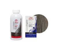 (4 Dev (Vol.20) 3.6oz) Wella 6A Dark Ash Blonde Color Charm Permanent Liquid Haircolor