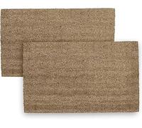 4All Door Mat 40x68cm - Heavy Duty Coir Door Mats with Non-Slip Latex Back - Durable Door Mats Outdoor for Entryway, Garden, Patio or Garage (Pack of 2)
