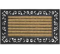 4All Door Mat 45x75cm, Heavy Duty Coir Door Mats Outdoor with Non-Slip Rubber Back - Outdoor Mat That Scrapes Mud, Traps Dirt & Keeps Floors Clean - Ideal for Garden, Garage, Patio & Entry (Pack 1)