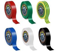 4All Electric Tape Strong Self-Adhesive PVC Insulation Tape for Masking Repairing and Protecting Electrical Wires and DIY Project (RAINBOW, 10metre)