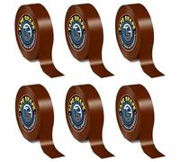 4All Electric Tape Strong Self-Adhesive PVC Insulation Tape for Masking Repairing and Protecting Electrical Wires and DIY Project(BROWN, 10metre)