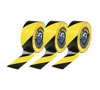4All Hazard Safety Warning Tape Strong Adhesive Safety Tape Self Adhesive Barrier Tape Floor Marking Tape Excellent for Caution Warning Social Distancing (3, 50mmx30m)