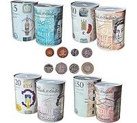 4All Money Box Can't Open Savings Bank for Kids and Adults - Christmas Money Holder, Petty Cash, Holiday Funds (Medium 1 Random Tin)