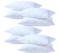 4All Pillow Protectors Anti Bed Bug Dust Mite Microfiber Zipped Pillow Covers White Pillow Cases (Pack of 8)