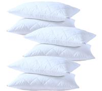 4All Pillow Protectors Anti Bed Bug Dust Mite Microfiber Zipped Pillow Covers White Pillow Cases (Pack of 6)