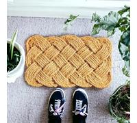4All Rope Coir Doormat for Outdoor Indoor Entrance Backdoor Garage or Garden Handwoven Coconut Coir Knotted Non Slip Floor Mat Dirt Scraper (40X60cm Pack of 4)
