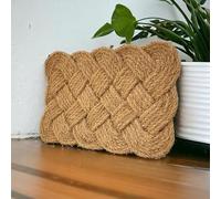 4All Rope Coir Doormat for Outdoor Indoor Entrance Backdoor Garage or Garden Handwoven Coconut Coir Knotted Non Slip Floor Mat Dirt Scraper (45x75cm Pack of 1)