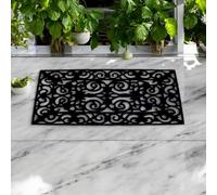 4All Rubber Door Mat 45x75cm - Elegant Decorative Door Mats Outdoor with Wrought Iron Effect - Stylish Outdoor Mat for Entryways, Garden, Patio or Porch with Non-Slip Base & Easy Cleaning (Pack of 1)