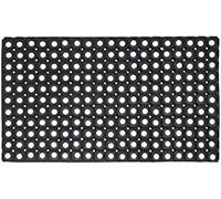 4All Rubber Door Mat with Drainage Holes Wrought Iron Effect Washable Grill Doormat Comfort Floor Mat for Office Home or Caravan Entrance Backdoor Garden Dirt Scrapping (100x50cm Pack of 1)