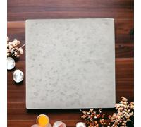 4All Selenite Crystal Square Plate Disc White Charging Slice for Healing, Cleansing and Meditation Statement Pieces Home Decoration Gifts (Square,10cm) (10cm)