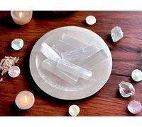 4All Selenite Crystal Sticks for Jewellery Making,Home Decoration,Cleansing and Protection Spiritual Energy Healing 5-6cm White Quartz Selenite Sticks (Pack of 10)