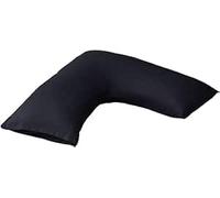 4All V Shaped Pillow With Pillowcase V Cushion for Neck Back Maternal Support Pregnancy Pillow Side Sleepers For Restful Sleep Aid Nursing Orthopedic Knee Pillow (Black, Only Pillowcase)