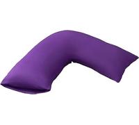4All V Shaped Pillow With Pillowcase V Cushion for Neck Back Maternal Support Pregnancy Pillow Side Sleepers For Restful Sleep Aid Nursing Orthopedic Knee Pillow (Purple)