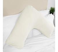 4All V Shaped Pillow With Pillowcase V Cushion for Neck Back Maternal Support Pregnancy Pillow Side Sleepers For Restful Sleep Aid Nursing Orthopedic Knee Pillow (Cream)
