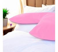 4All V Shaped Pillowcase V Cushion for Neck Back Maternal Support Pregnancy Pillow Side Sleepers For Restful Sleep Aid Nursing Orthopedic Knee Pillow (Pink, Only Pillowcase)