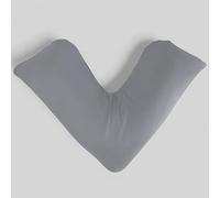 4All V Shaped Pillowcase V Cushion for Neck Back Maternal Support Pregnancy Pillow Side Sleepers For Restful Sleep Aid Nursing Orthopedic Knee Pillow (Grey, Only Pillowcase)