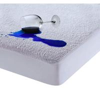 4AS 100% Waterproof Mattress Protector - Super Absorbent & Aloe Vera Treated Terry Towel with Deep 30cm Fitted Skirt for Extra Comfort - Double Mattress Protector (138x190+30 cm)