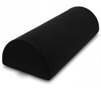 4AS Half Moon Memory Foam Pillow - Comfortable Knee Pillow with Removable/Washable Zippered Cover - Pain Relief Cushion for Side & Back Sleepers (Black - 42cm x18cm x10cm)