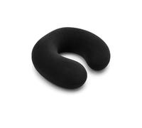 4AS Memory Foam Neck Pillow for Travel - Lightweight & Compact Ergonomic Head and Neck Support for Plane, Car and Coach - Black (30x30×9cm)