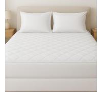 4AS Premium Bamboo Waterproof Mattress Protector - Hypoallergenic & Breathable Bamboo Fabric King Size Mattress Protector Stretches up to 40cm (King - 150x200cm)