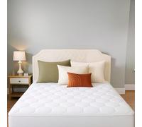 4AS Quilted Single Mattress Protector - 110 GSM Microfiber Filling, Hypoallergenic Deep Fitted Breathable Mattress Topper Stretches up to 30 cm (Single - 90 x190 cm)