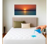 4AS Quilted Waterproof Mattress Protector - Hypoallergenic & Breathable Premium Microfiber King Size Mattress Protector Stretches up to 30cm (King - 150x200cm)