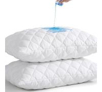 4AS Quilted Waterproof Pillow Protectors 2 Pack (48x74cm) - 100% Polyester, Extra Soft, Breathable, Zipped Pillow Covers (White)