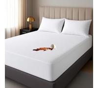 4AS Terry Towel Waterproof Mattress Protector - Super Absorbent & Aloe Vera Treated for Extra Comfort - King Size Mattress Protector (150x200+30 cm)