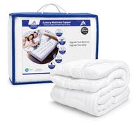 4AS Ultimate Deep Sleep 10cm Super King Mattress Topper - Luxury 4 Inch Extra Thick Mattress Topper with Easy Fit Straps - Hypoallergenic and Machine Washable, (Super King 182x200 cm)