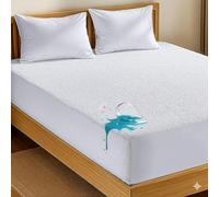 4AS Waterproof Terry Towel Mattress Protector Topper Cover Fitted Bed Sheet Breathable Non Noisy Cot 60X120 30 CM Extra Deep Skirt Aloe Vera Treated Anti Allergy Bed Covers