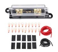 4AWG 20ft Wire Stable Signal Transfer Copper Clad Aluminum Power Ground Cable with 150A Fuse Box for Car RV Trailer High Performance Easy Install