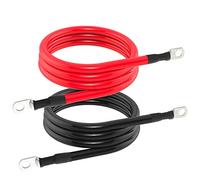 4AWG Gauge Copper Battery Power Inverter Cables with 3/8 in Lugs Both Ends for Automotive Solar Marine Boat RV Car Motorcycle Red and Black (5FT)