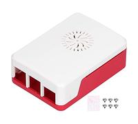4B Case ABS Shell Heatsink Stylish Protective Enclosure with Removable Top Cover for 4B Cooling and Protection Durable ABS Material Multiple Colors (White above and red below)