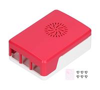 4B Case ABS Shell Heatsink Stylish Protective Enclosure with Removable Top Cover for 4B Cooling and Protection Durable ABS Material Multiple Colors (Red above and white below)