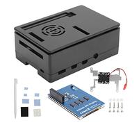 4B Case Shell Kit with LCD 3.5in Touch Screen Stand Fan Computer Supplies Protective Sturdy ABS Black Enclosure for 4B 3B+ 3B 2B DIY Projects