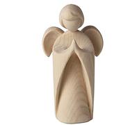 4betterdays.com Classic Guardian Angel Standing Made of Pine Wood - Crafts from South Tyrol / Smells of Pine / Height 9 cm / Christening Gift Boy, Christening Gifts for Girls, Guardian Angel Children