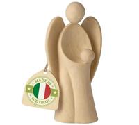 4betterdays Guardian Angel Boy Made of Pine Wood, 9 cm, Made in South Tyrol