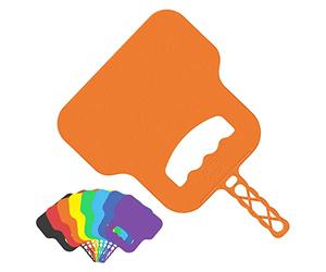 4BIG.Fun Barbecue Fan Chimney Lighter Aid Grill BBQ Duster Fi Compartments Charcoal Orange