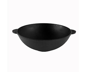 4BIG.fun Cast Iron Wok Pan 4.7 L Diameter 30 cm Induction Compatible
