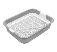 4BIG.fun Cat Litter Tray for Kittens Cats Babies Rabbits Guinea Pigs First Tray for Small Animal Cages Cat Litter Tray Small Toliette for Boys Cats Toilet Tray with Cleaning Strainer